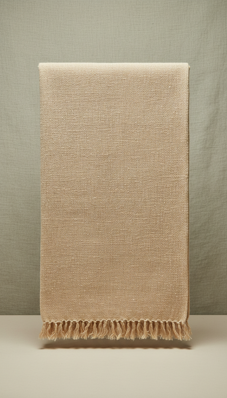 Organic Cotton Ritual Towel with Earthy Texture
